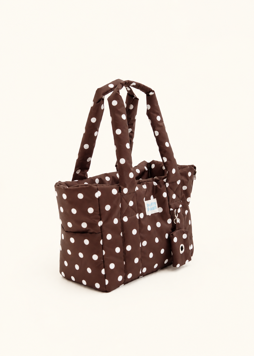Puffy Paws Brown Polka