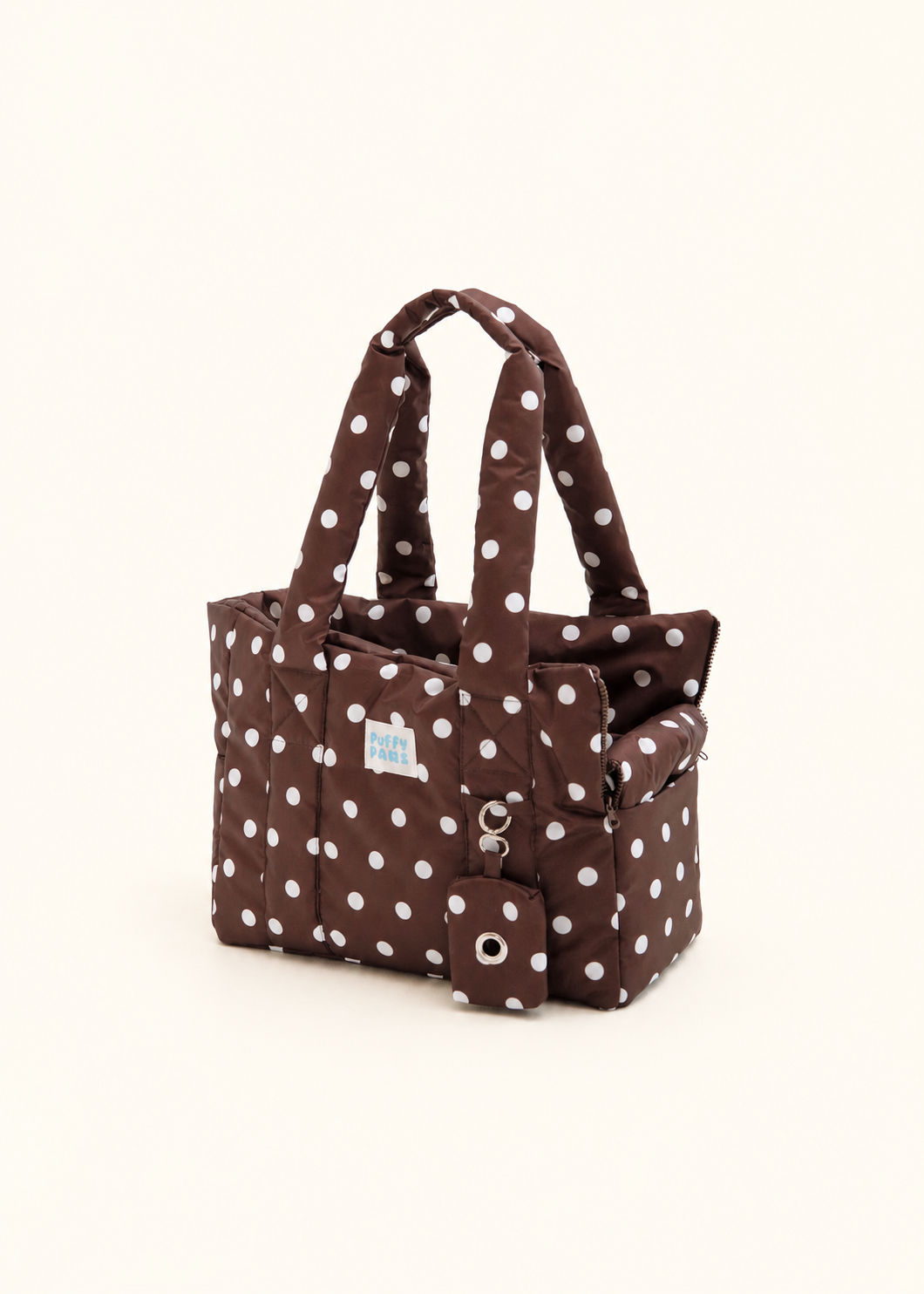Puffy Paws Brown Polka